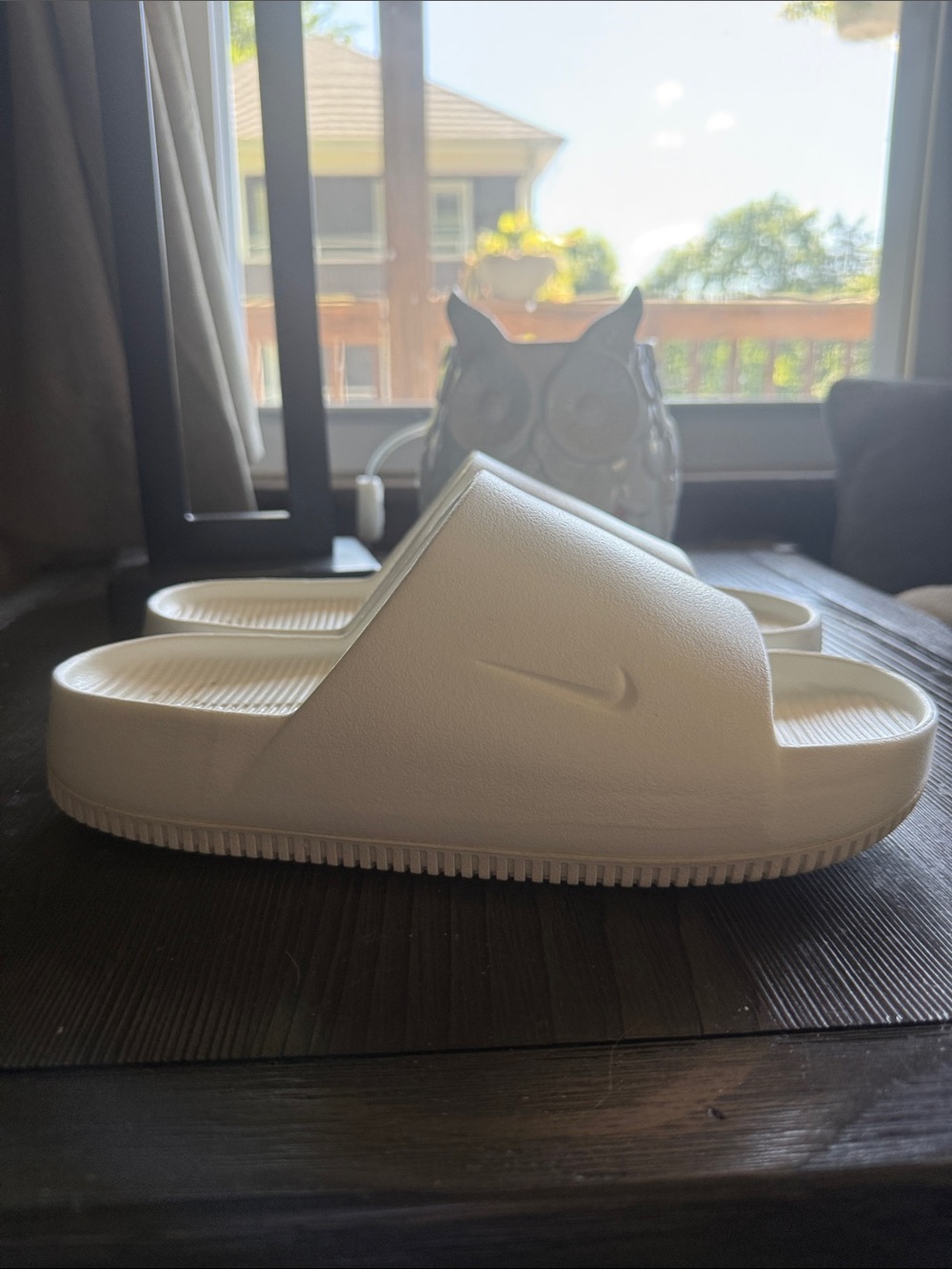 Nike Women's White Slide Sandals